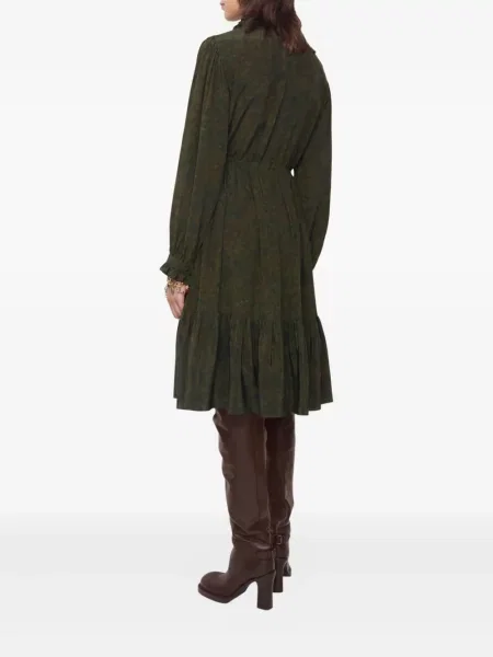 Rochie Burberry cu imagine de costum verde