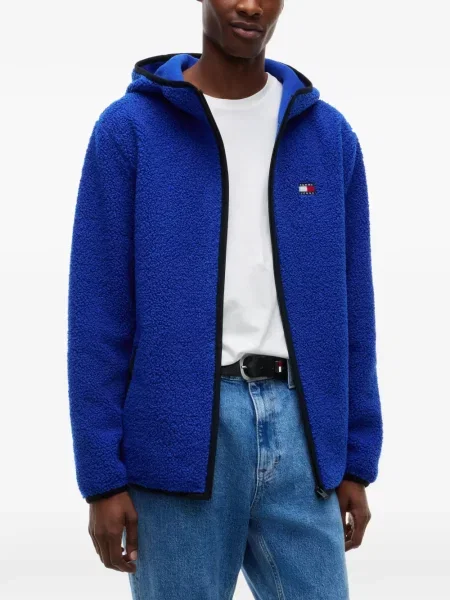 Fleece dzseki Tommy Hilfiger autogrammal kék
