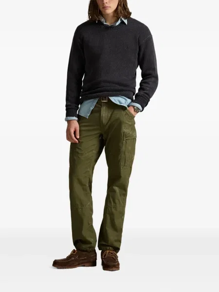 Μικρός κασκέτο Polo Ralph Lauren με χαμηλή μέση υφαίνω διαγωνίως πράσινο