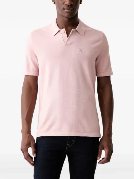 Tricou polo Marc O'polo cu broderie roz