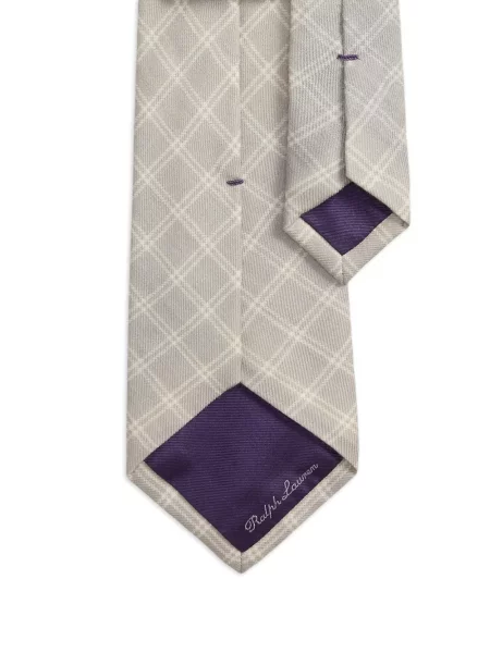 Καρό γραβάτα Ralph Lauren Purple Label γκρι