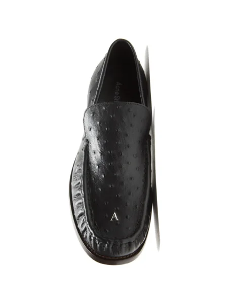 Kožne loaferice Acne Studios crna