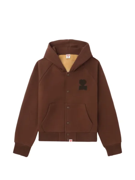 Суичър с качулка Apee™ By *a Bathing Ape® с апликация със сърца кафяво