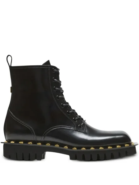 Botine Balmain din piele cu tepi negru