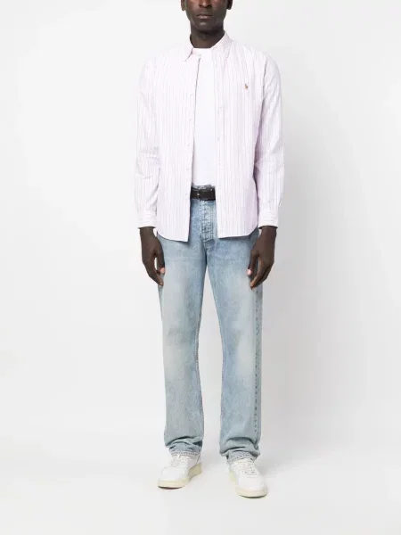 Cămașă Polo Ralph Lauren în carouri cu imagine roz