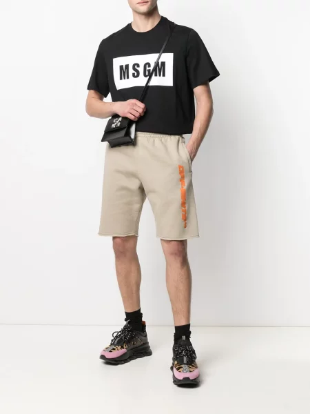 Raštuotas marškinėliai Msgm juoda