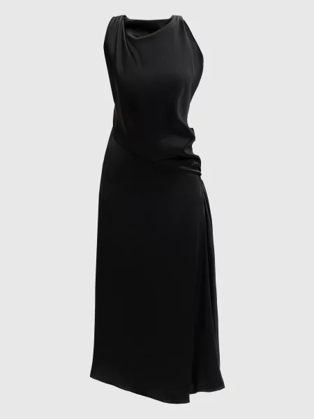 Платье миди Victoria Beckham черное