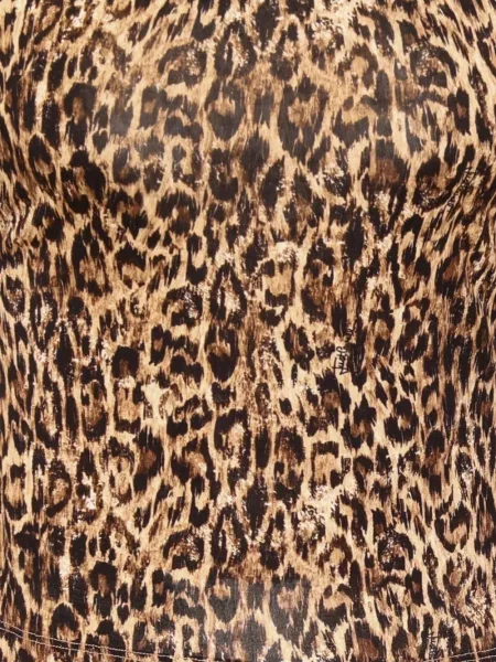 Top Just Cavalli cu imagine cu model leopard maro