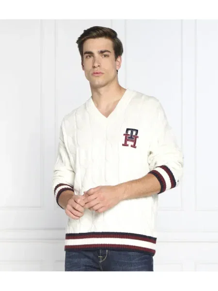 Tommy Hilfiger de lână pulover monogram cable cricket | oversize fit
