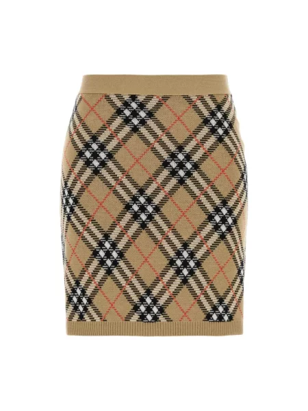 Osłona spódnica ołówkowa Burberry wełniana w kratkę