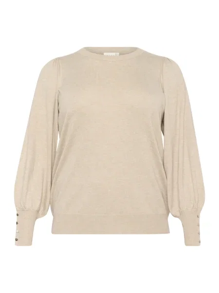 KAFFE CURVE Pulover Lizzy amestecat bej