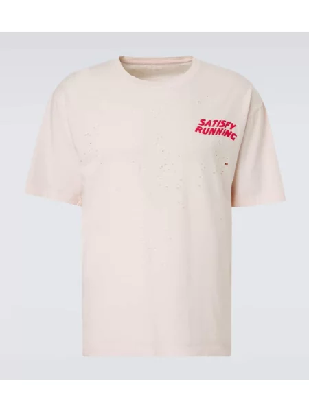 Tricou Satisfy zdrențuiți din jerseu roz