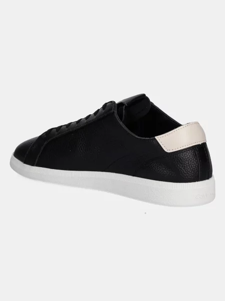 Kožené tenisky Calvin Klein Jeans LOW PROFILE CUPSOLE TMB LTH černá