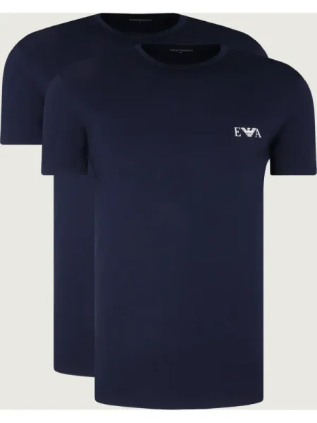Emporio Armani Underwear 2 póló készlet Sötétkék Fitted Fit kék