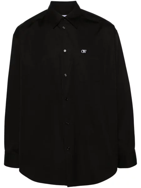 Cămașă Off-white cu broderie alb