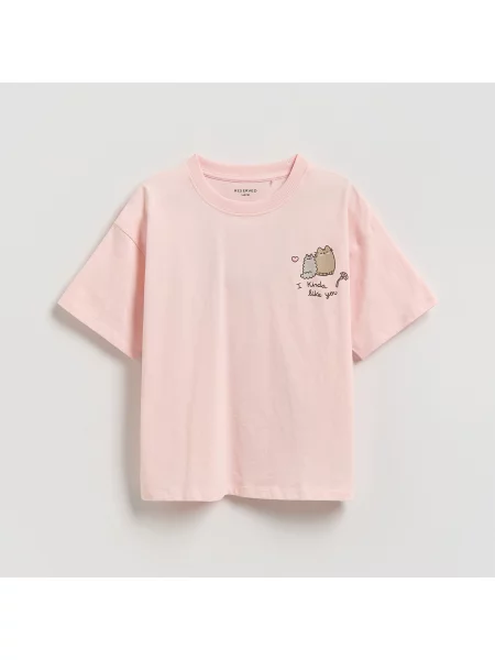 Reserved Tričko Pusheen růžová