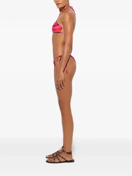 Bikini Pucci cu imagine cu legături roz