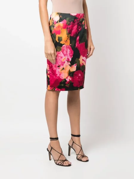 Pouzdro pouzdrová sukně Versace Pre-owned s potiskem růžové