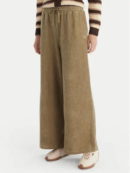 Roxy Штани з тканини Lekeito Pant Knit зелений