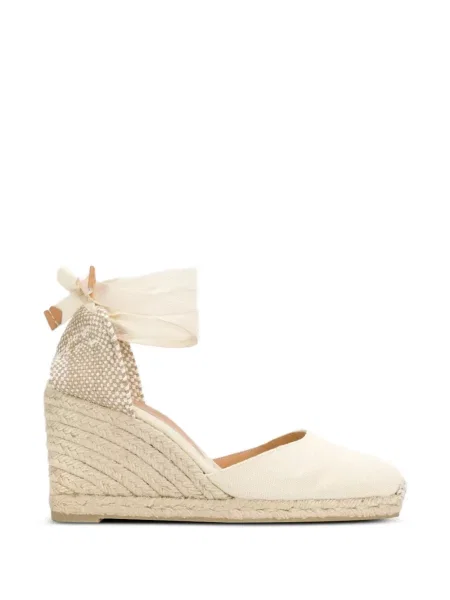 Espadrilky Castañer s vázáním bílé