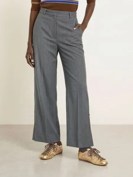 Claudie Pierlot Spodnie Typu Marlena grau szare