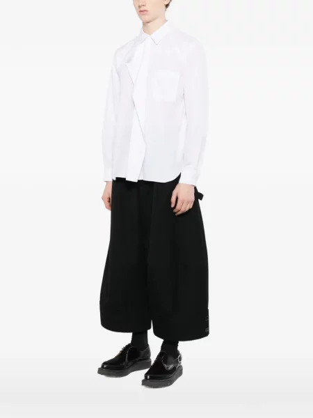 Cămașă Comme Des Garcons Homme Plus asimetrică alb