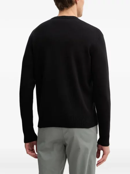 Pulover Sisley cu decolteu rotund negru
