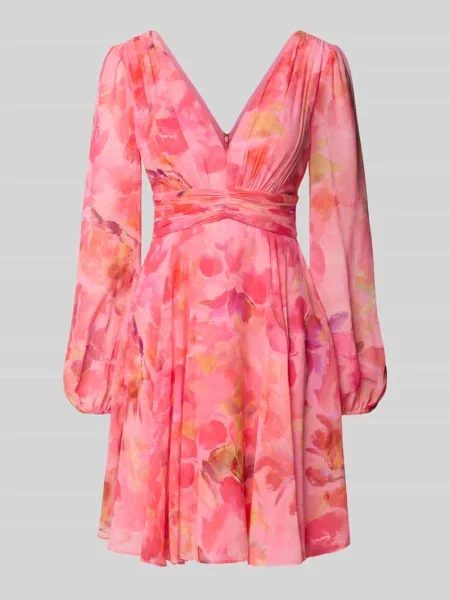 Sukienka koktajlowa z bufiastymi rękawami i dekoltem w serek Jake*s Cocktail