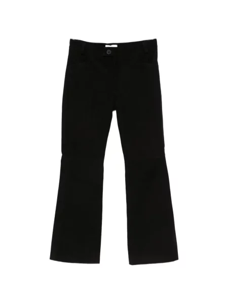 Pantaloni Ernest W. Baker din piele de căprioară evazate negru
