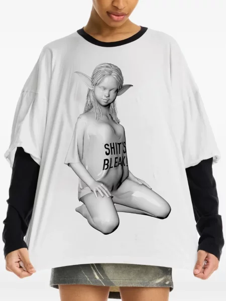 Koszulka Maisie Wilen z nadrukiem biała