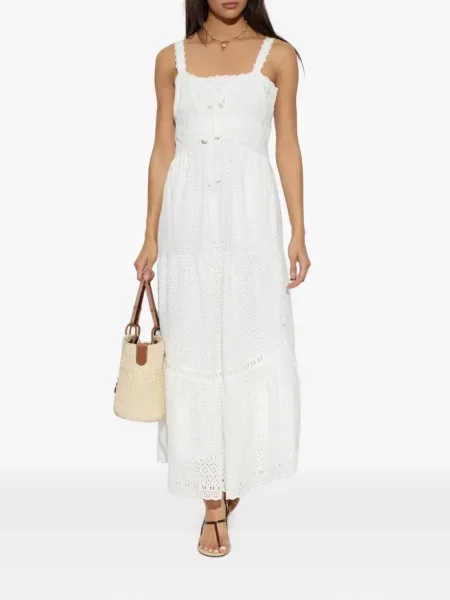 Rochie maxi Ulla Johnson cu broderie alb