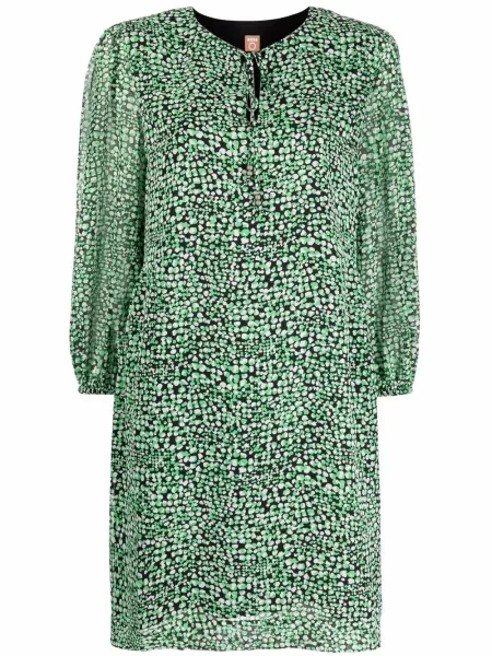 Rochie maxi Boss cu imagine lungă de costum verde