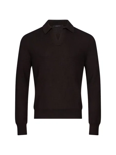 Lung tricou polo Tagliatore maro