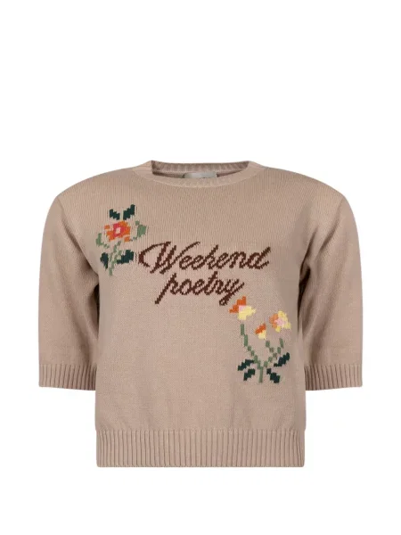 Scurt pulover Weekend Max Mara cu model floral