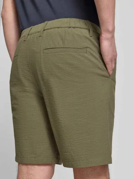 Bermudy o kroju regular fit z mieszanki bawełny model KARL' Selected Homme