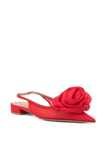 Sandale Gedebe cu model floral slingback roșu