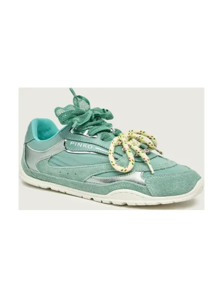 Pinko Sneakers YULIA 01 | piele întoarsă verde