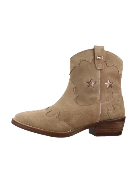 Botki Tommy Hilfiger beżowe