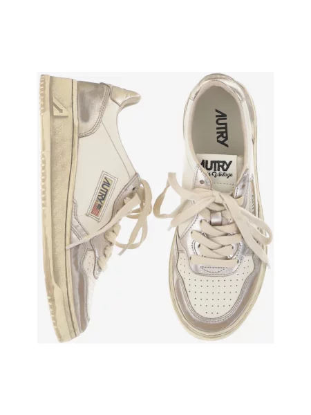 Sneakersy Autry skórzane retro brązowe