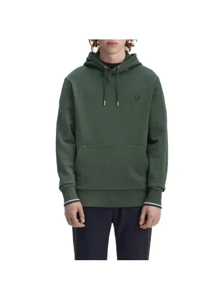 Hanorac cu glugă Fred Perry cu glugă verde