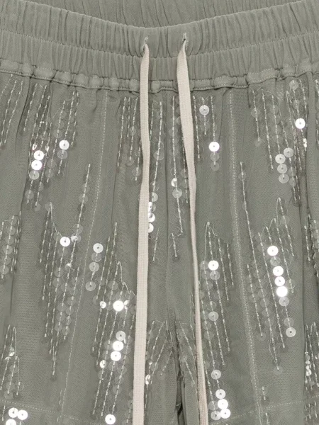 Шорти Rick Owens Lilies с пайети зелено