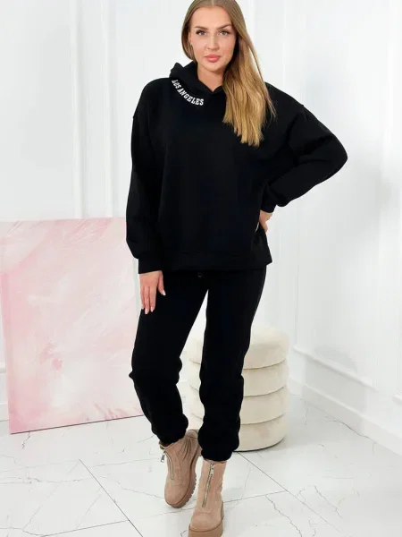 Geacă Kesi cu broderie negru