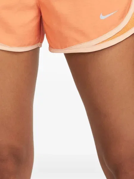 Pantaloni scurți Nike alergare cu talie înaltă în carouri albastru