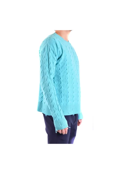 Sweter Laneus wełniany niebieski