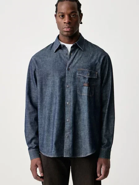 Armani Exchange cămașă pentru bărbați din denim