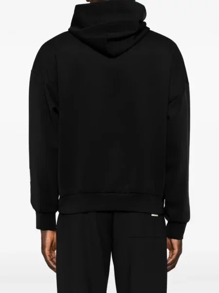 Hoodie Yes London με αυτόγραφο μαύρο
