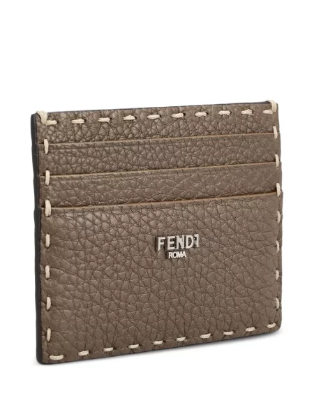 Bőr pénztárca Fendi barna