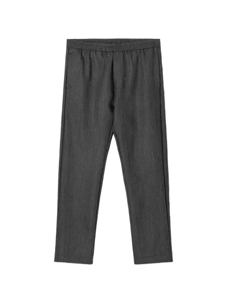 Pantaloni Barena cu model herringbone gri