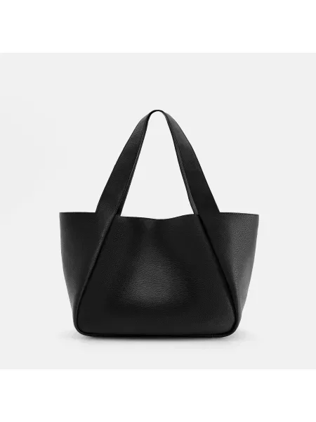 Reserved Kabelka shopper z napodobeniny kůže černý