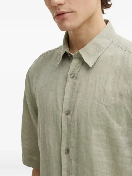 Ленена къс риза Tiger Of Sweden с тигров принт зелено